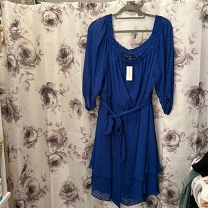 Lane Bryant blue dress 100% polyester size 18/20